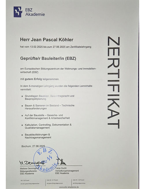 Geprüfter Bauleiter